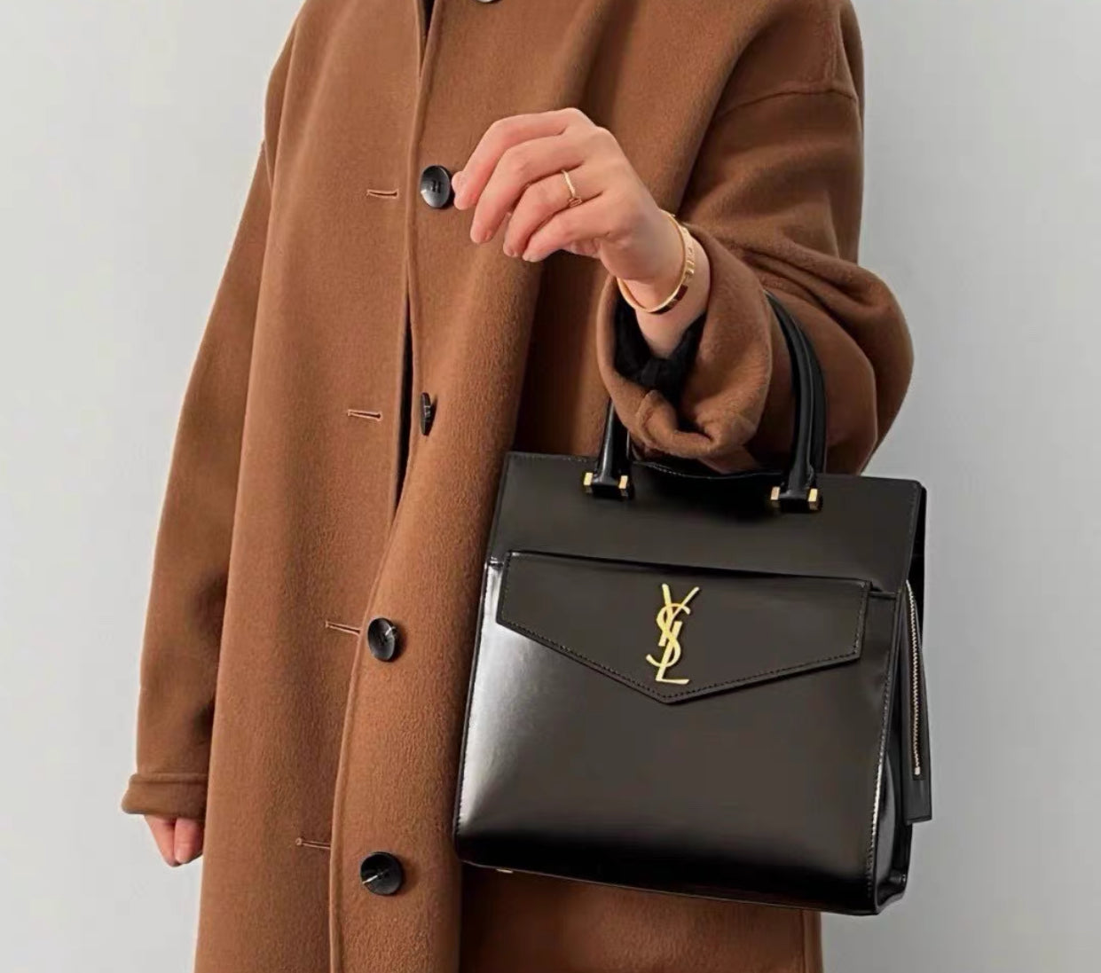 Saint Laurent Sac de Jour Tote in Black Grained Leather - Brand New (7879424606268)