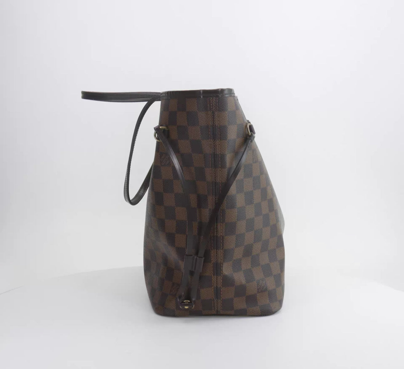 Louis Vuitton Neverfull MM – Damier Ebene Canvas (Red Interior) (8622904737852)