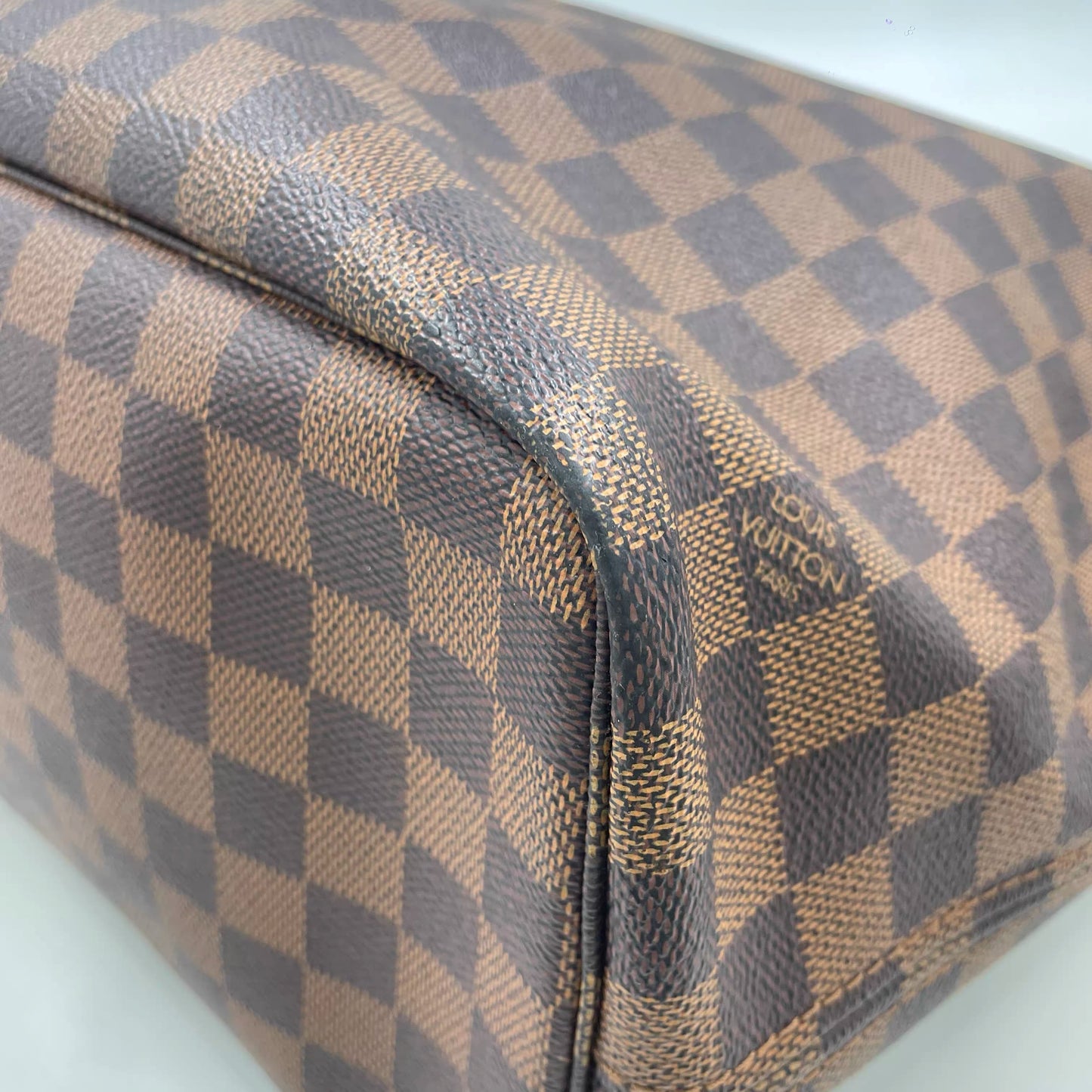 Louis Vuitton Neverfull MM – Damier Ebene Canvas (Red Interior) (8622904737852)