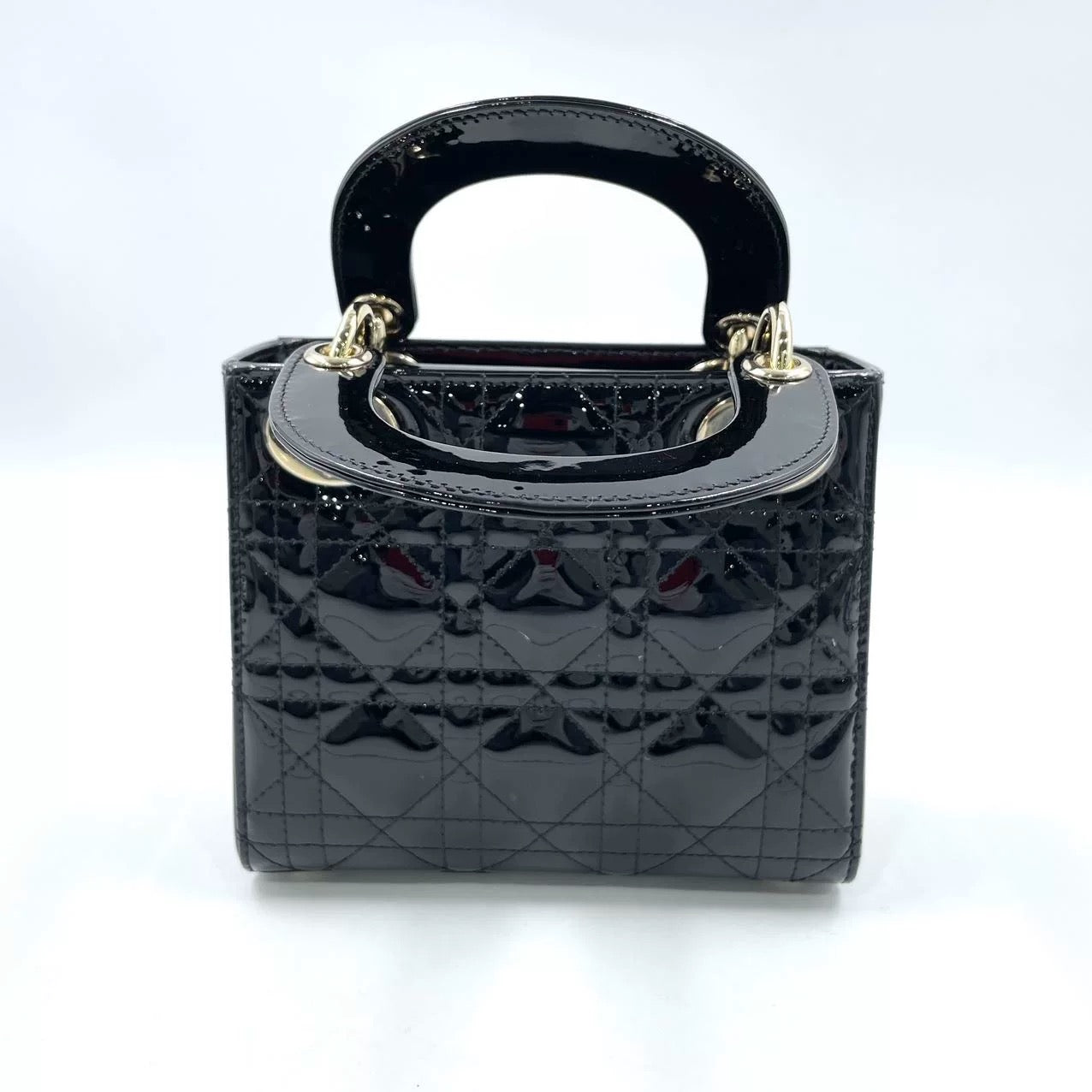 Lady Dior Black Patent Cannage Leather - Brand New (7879293730876)