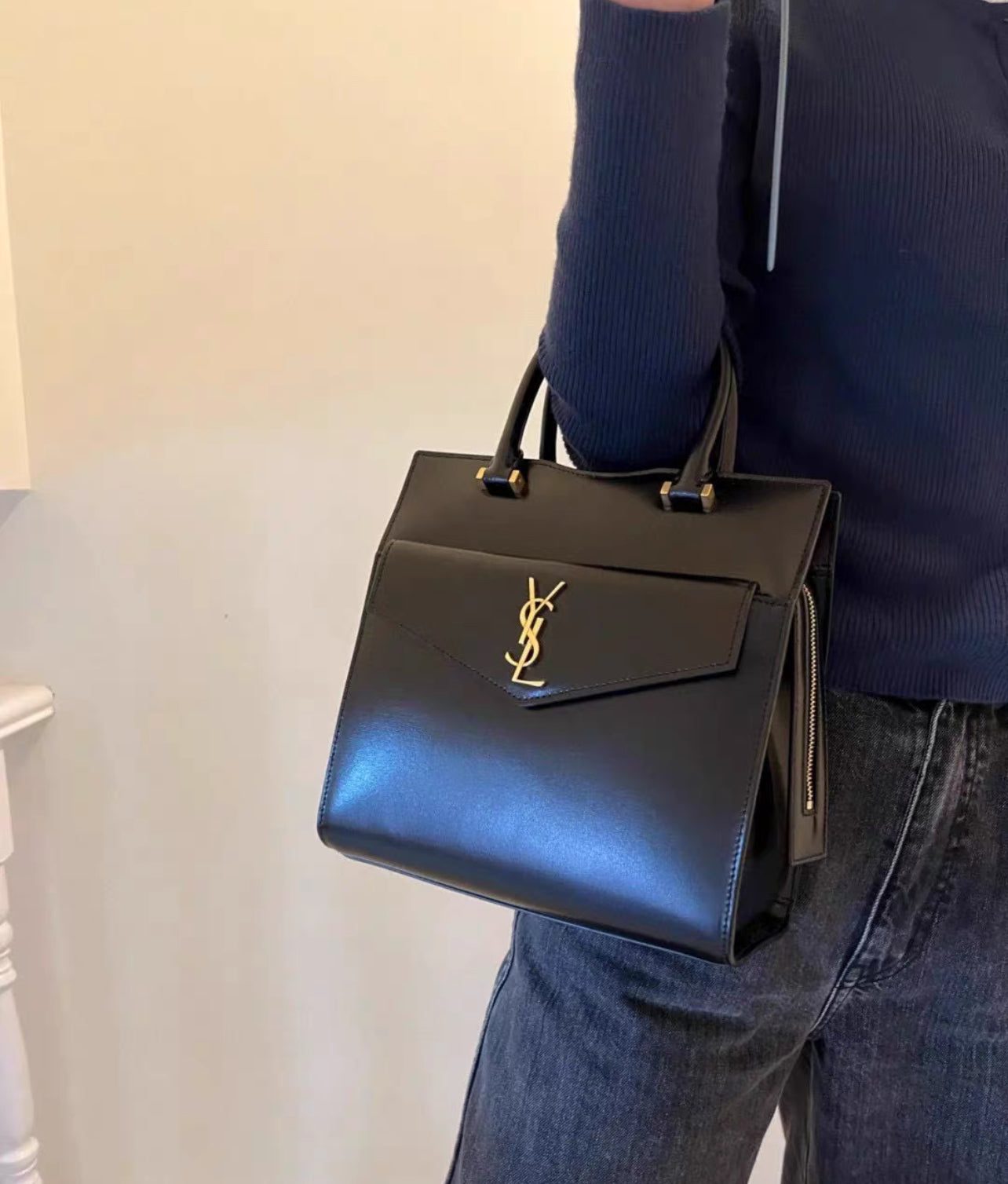 Saint Laurent Sac de Jour Tote in Black Grained Leather - Brand New (7879424606268)