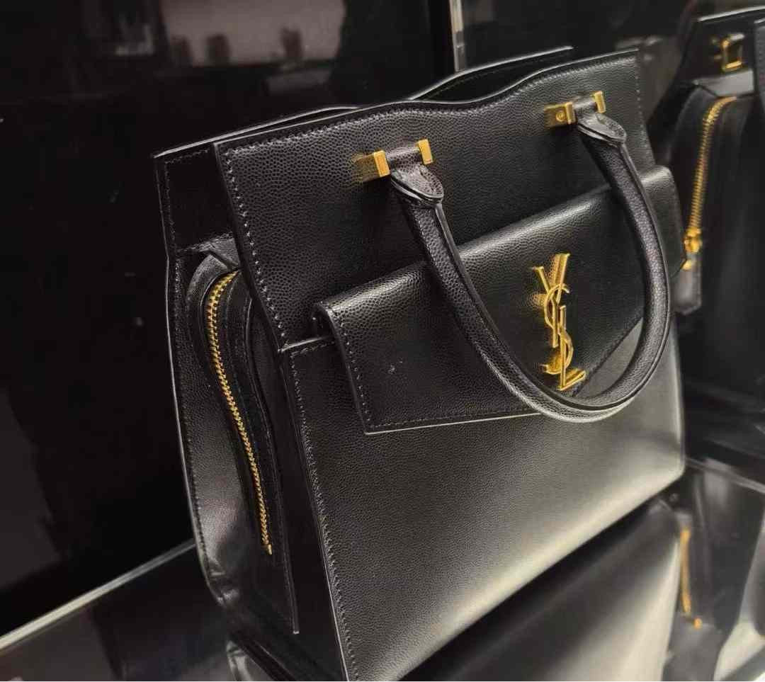 Saint Laurent Sac de Jour Tote in Black Grained Leather - Brand New (7879424606268)