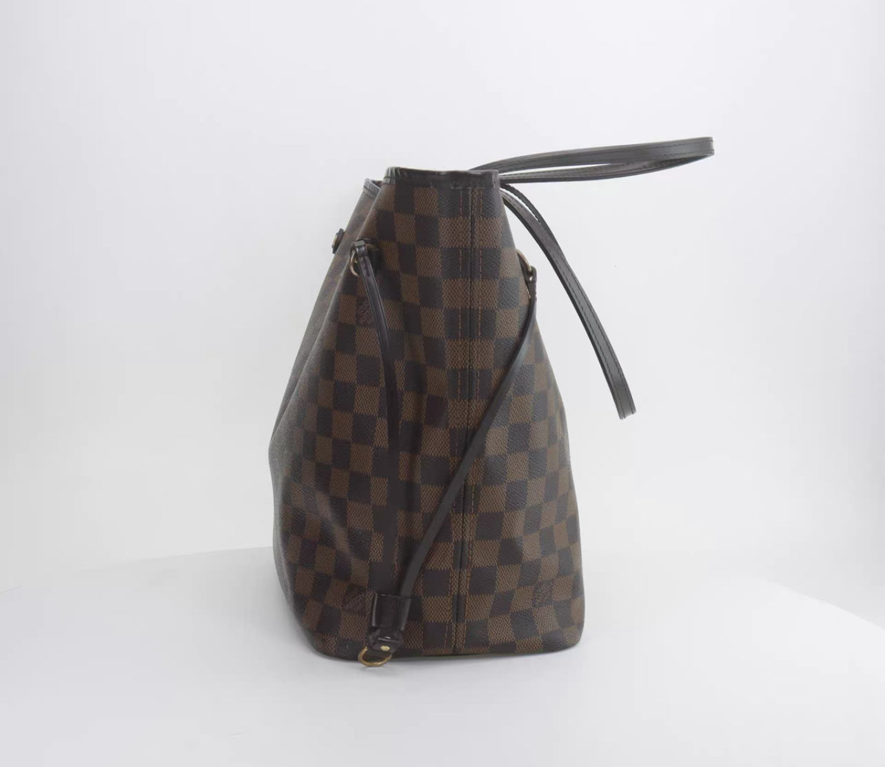 Louis Vuitton Neverfull MM – Damier Ebene Canvas (Red Interior) (8622904737852)