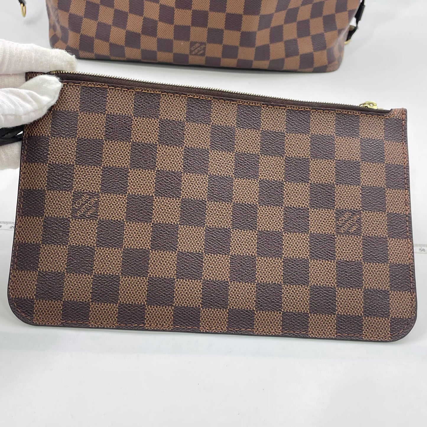 Louis Vuitton Neverfull MM – Damier Ebene Canvas (Red Interior) (8622904737852)