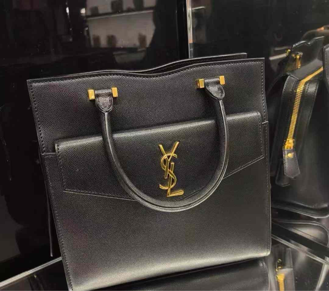 Saint Laurent Sac de Jour Tote in Black Grained Leather - Brand New (7879424606268)