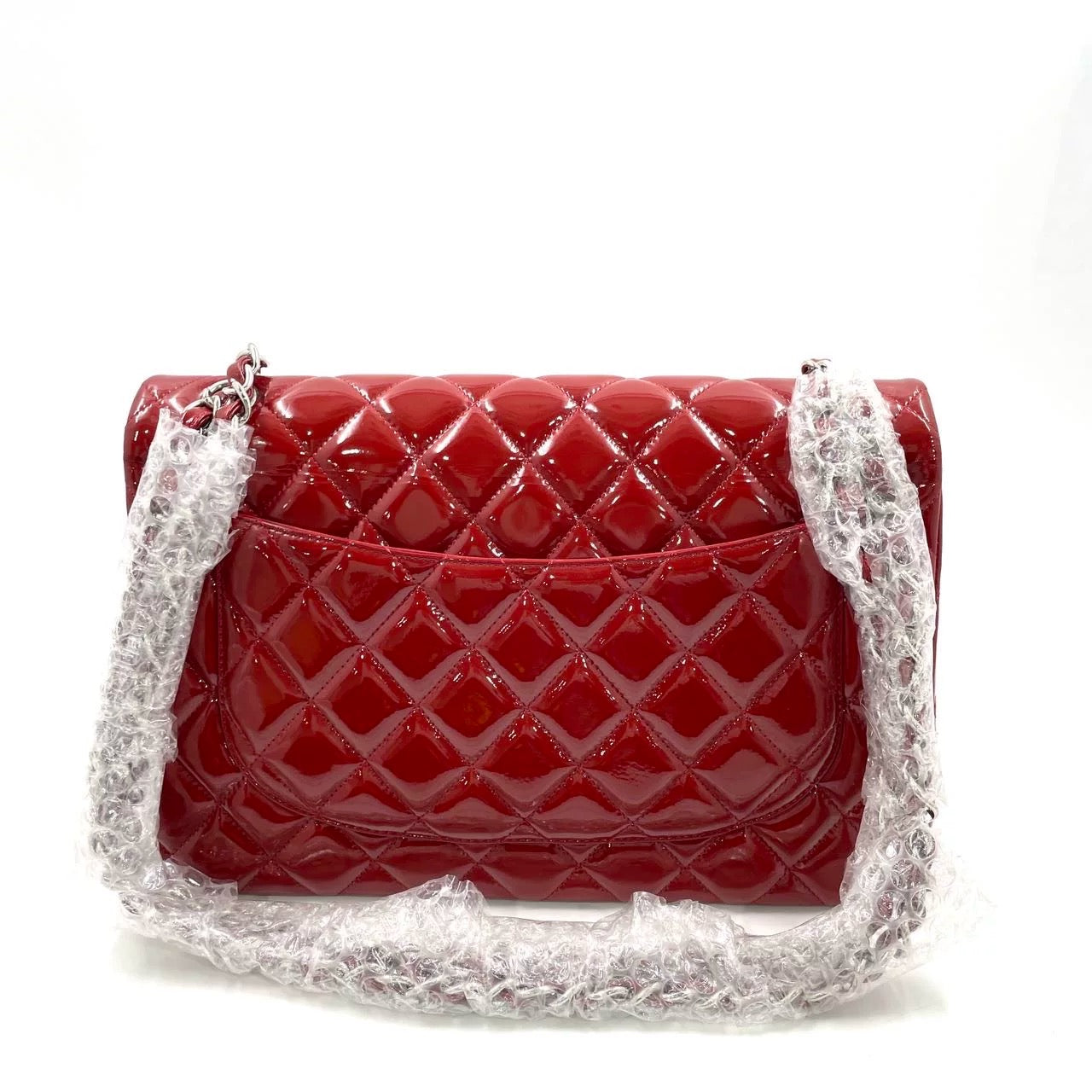 (副本)Chanel Classic Jumbo Flap Bag in Red Patent Leather (7919548760124)