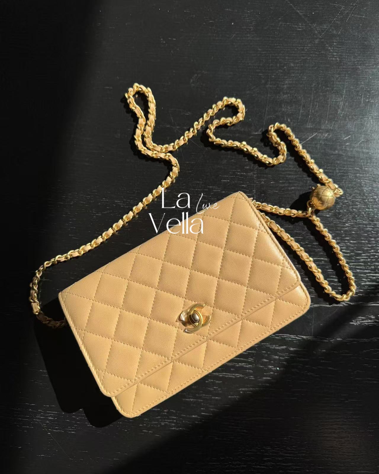Chanel WOC Beige Pearl Crush (7946622533692)