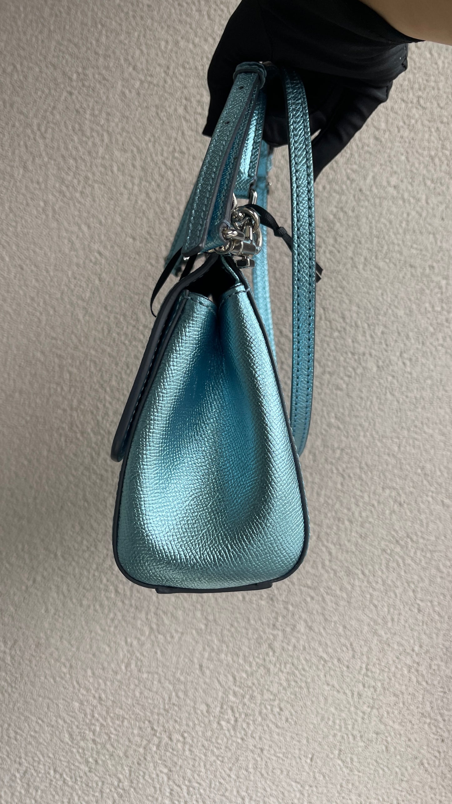 Dolce & Gabbana Mini Sicily Bag – Metallic Blue (8583207485500)