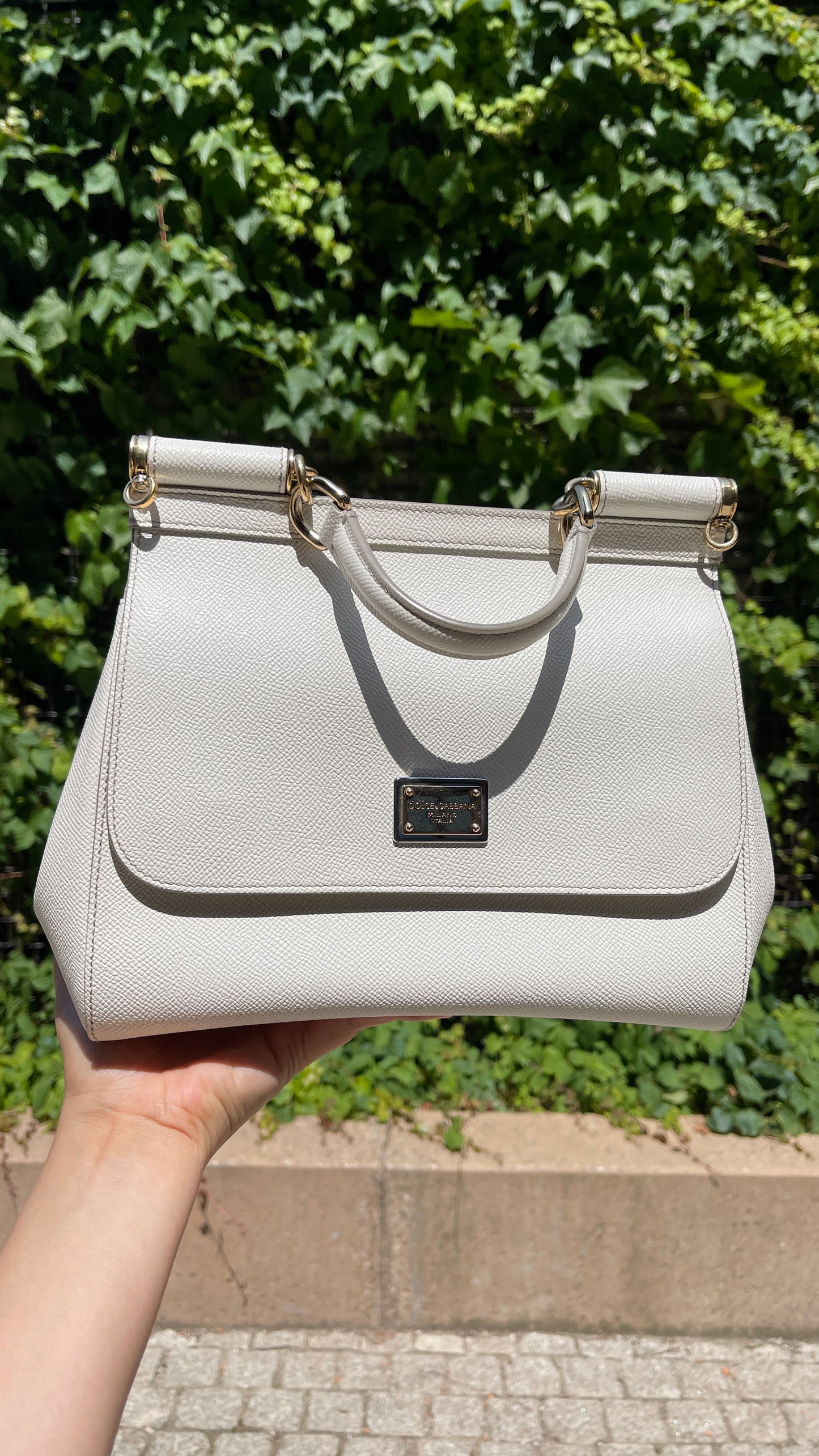 Dolce & Gabbana Medium Sicily Bag White (8369940365372)