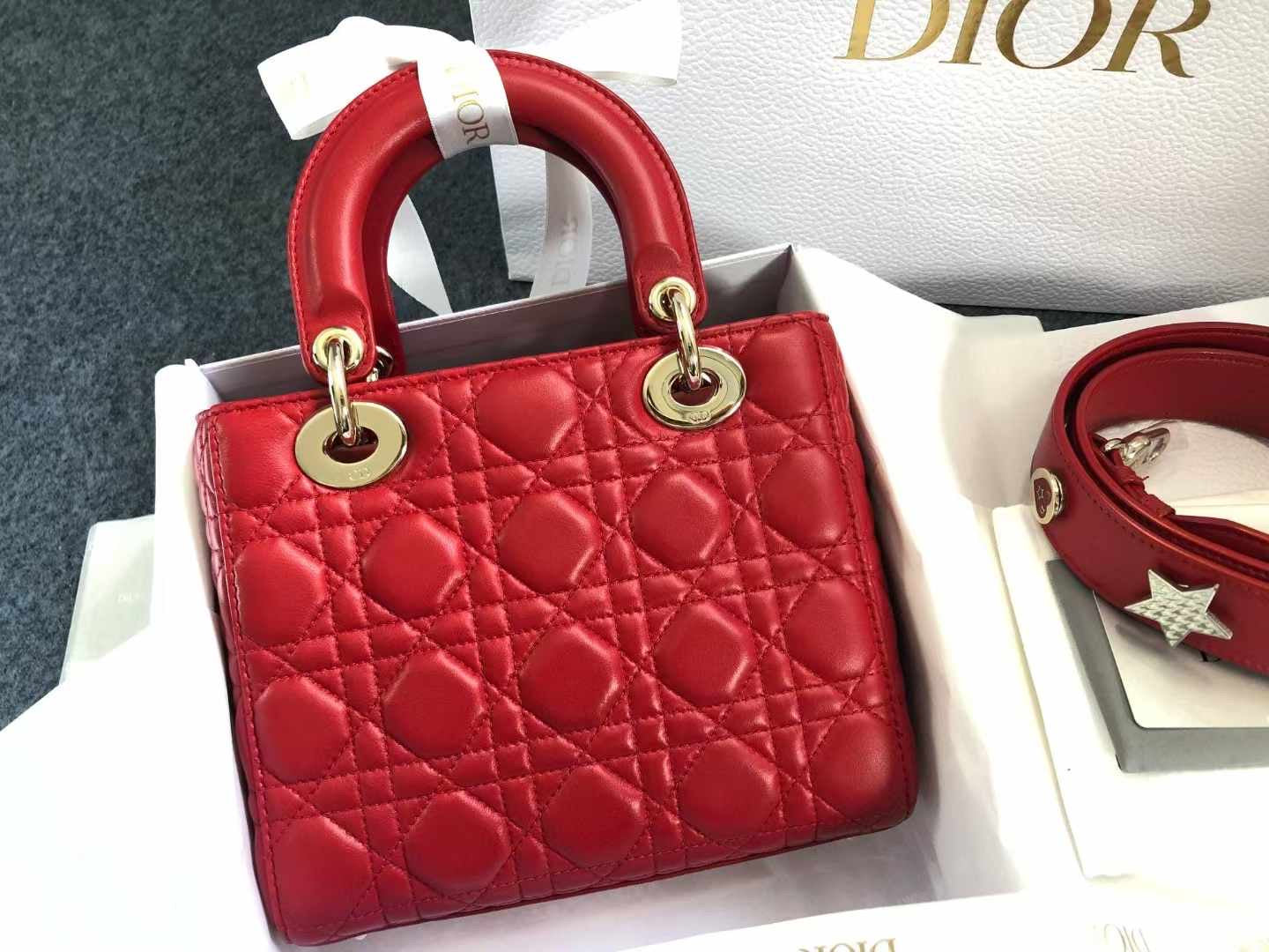 Lady Dior Lambskin Red (7878645383228)
