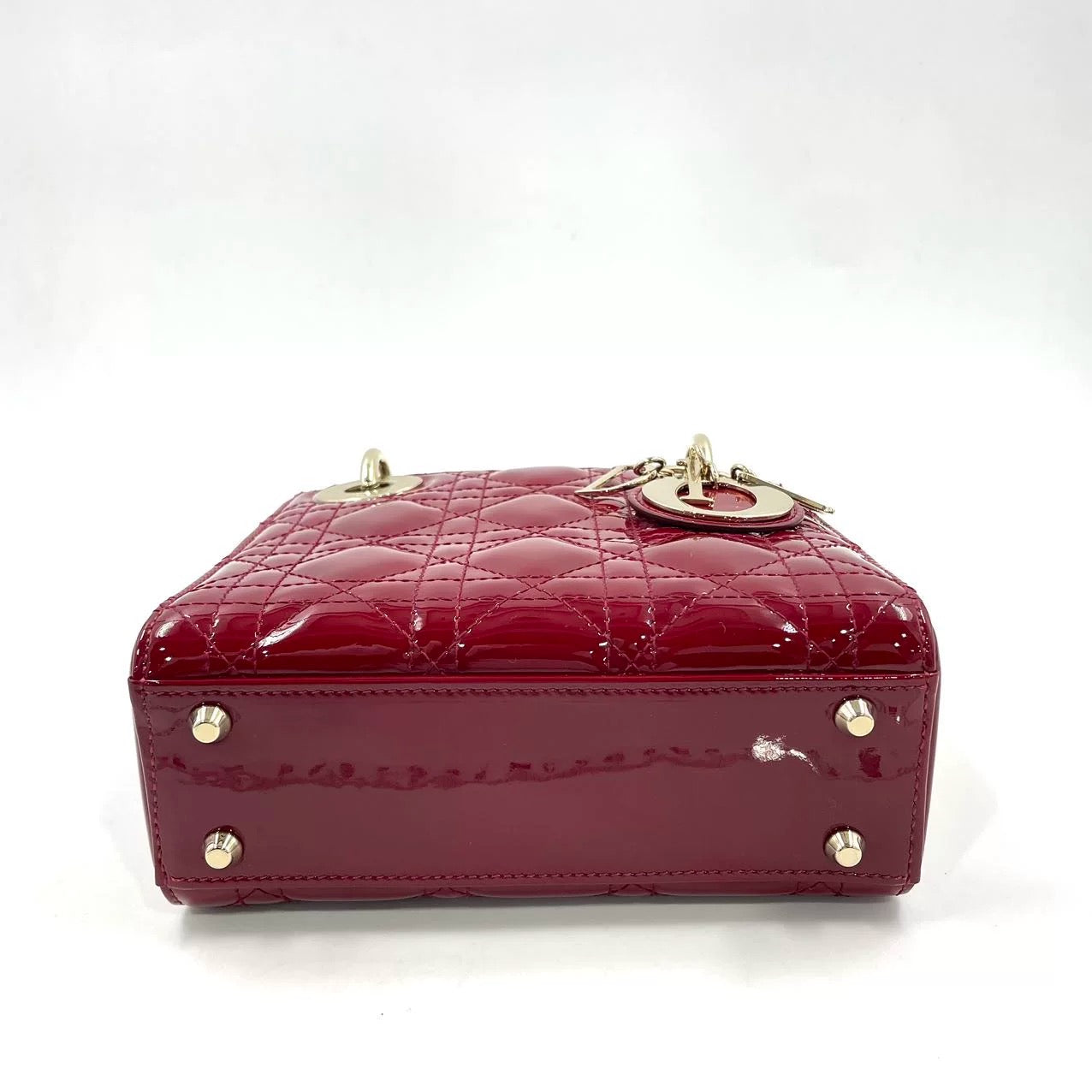 Lady Dior Mini Bag Patent Leather Red (7891262931004)