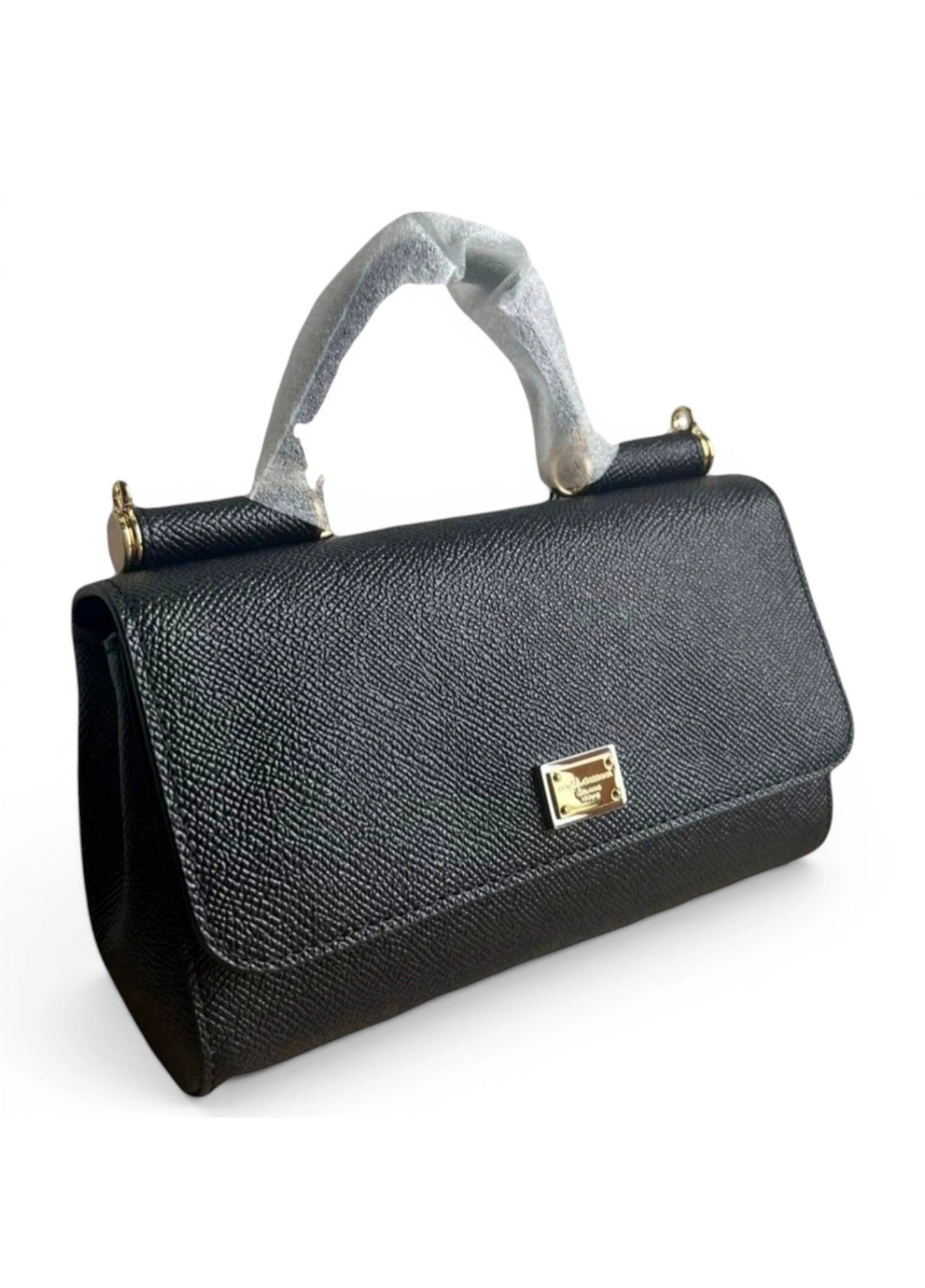 Dolce & Gabbana Sicily Mini 19 Black Leather Bag