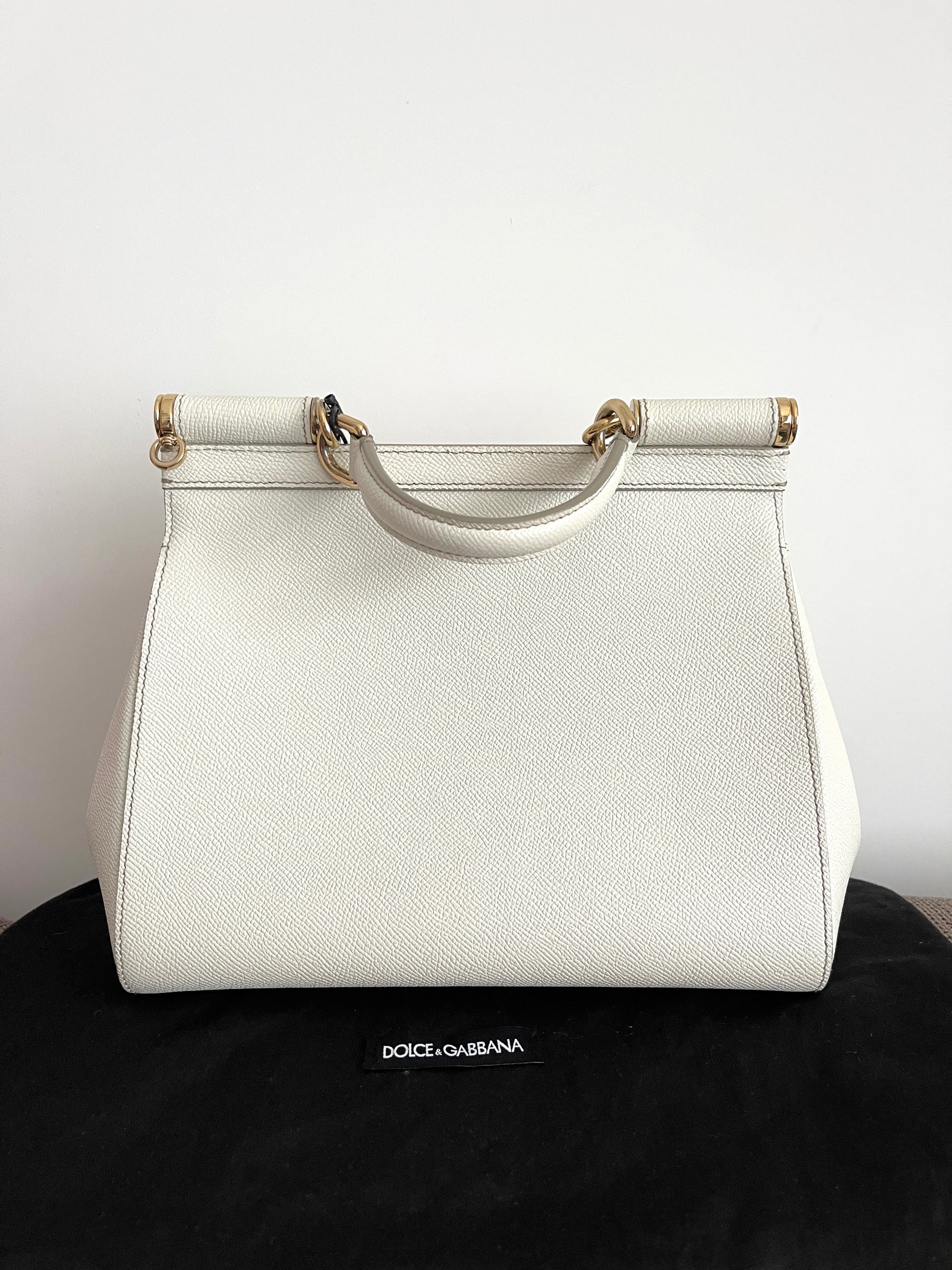 Dolce & Gabbana Medium Sicily Bag White (8369940365372)