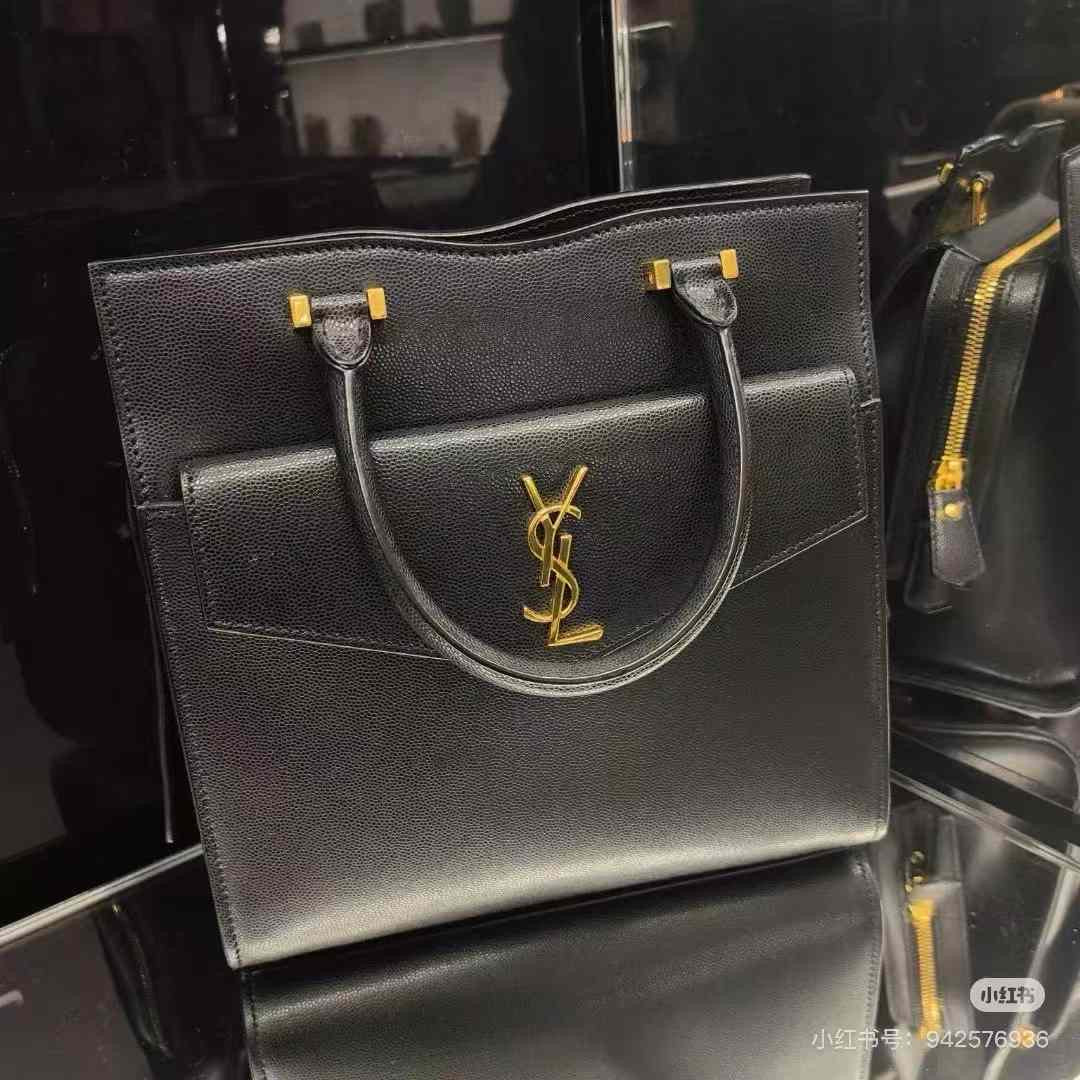 Saint Laurent Sac de Jour Tote in Black Grained Leather - Brand New (7879424606268)