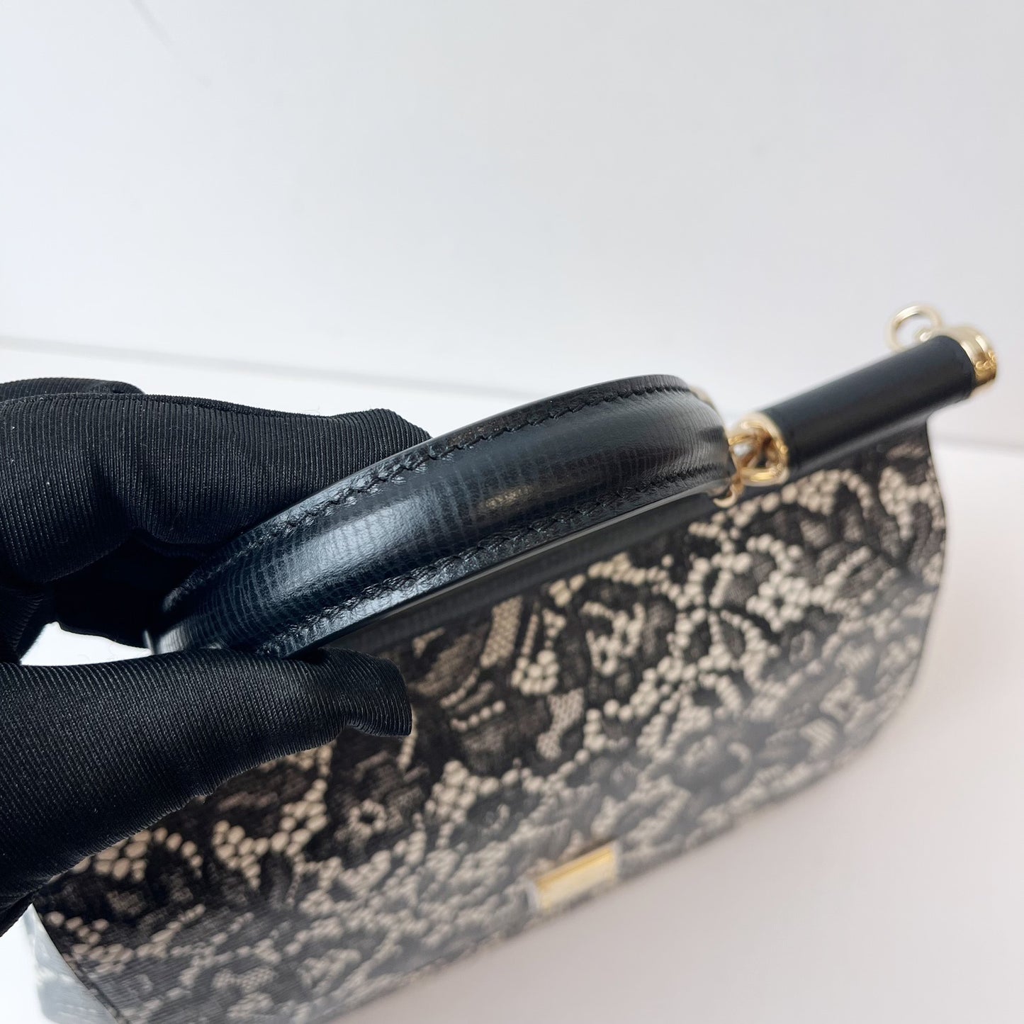 Dolce & Gabbana Miss Sicily Lace Top Handle Bag 26cm (New)