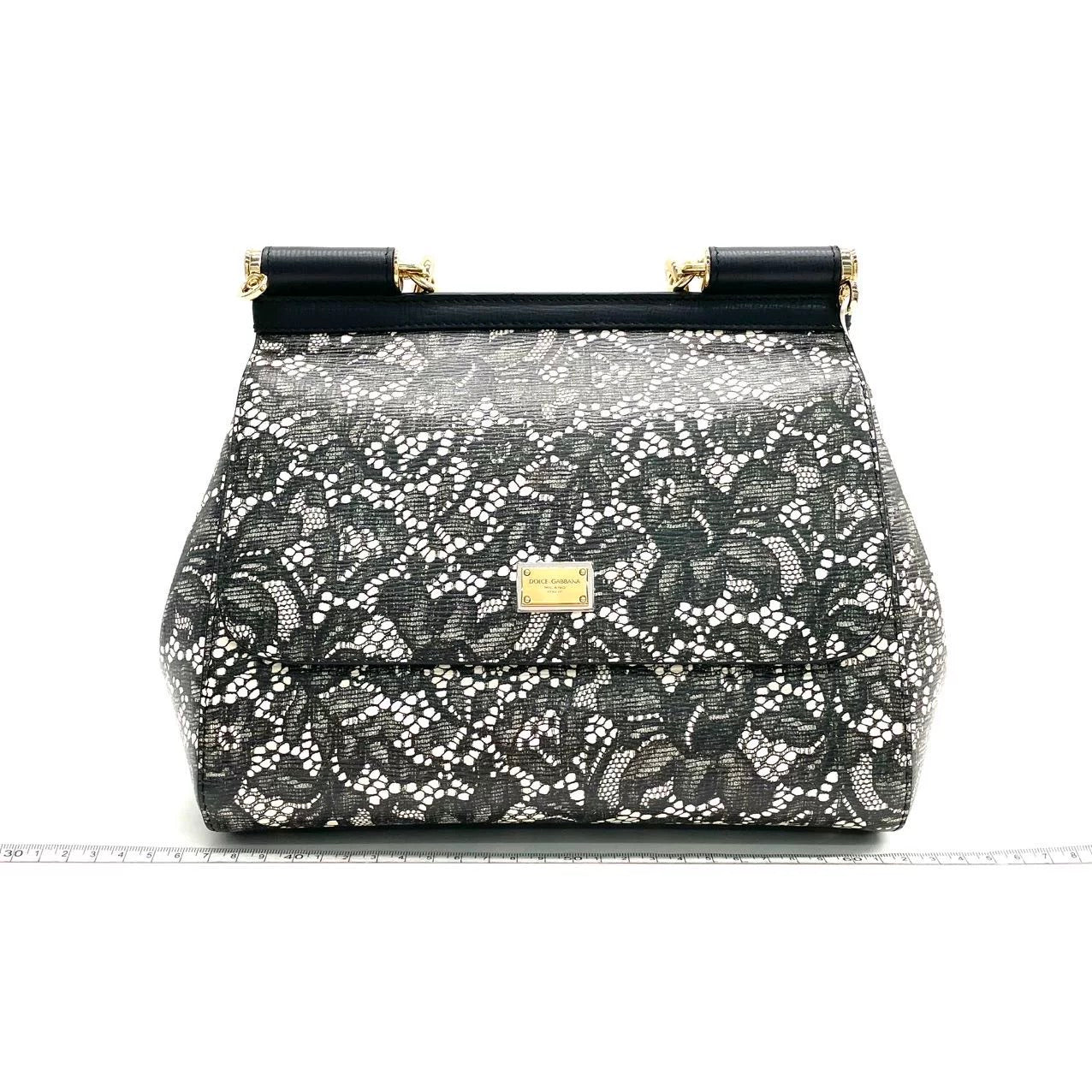 Dolce & Gabbana Miss Sicily Lace Top Handle Bag 26cm (New)