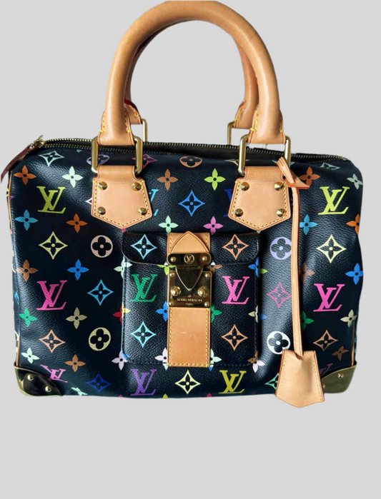 Louis Vuitton Speedy 30 Multicolor Noir (8009228943420)
