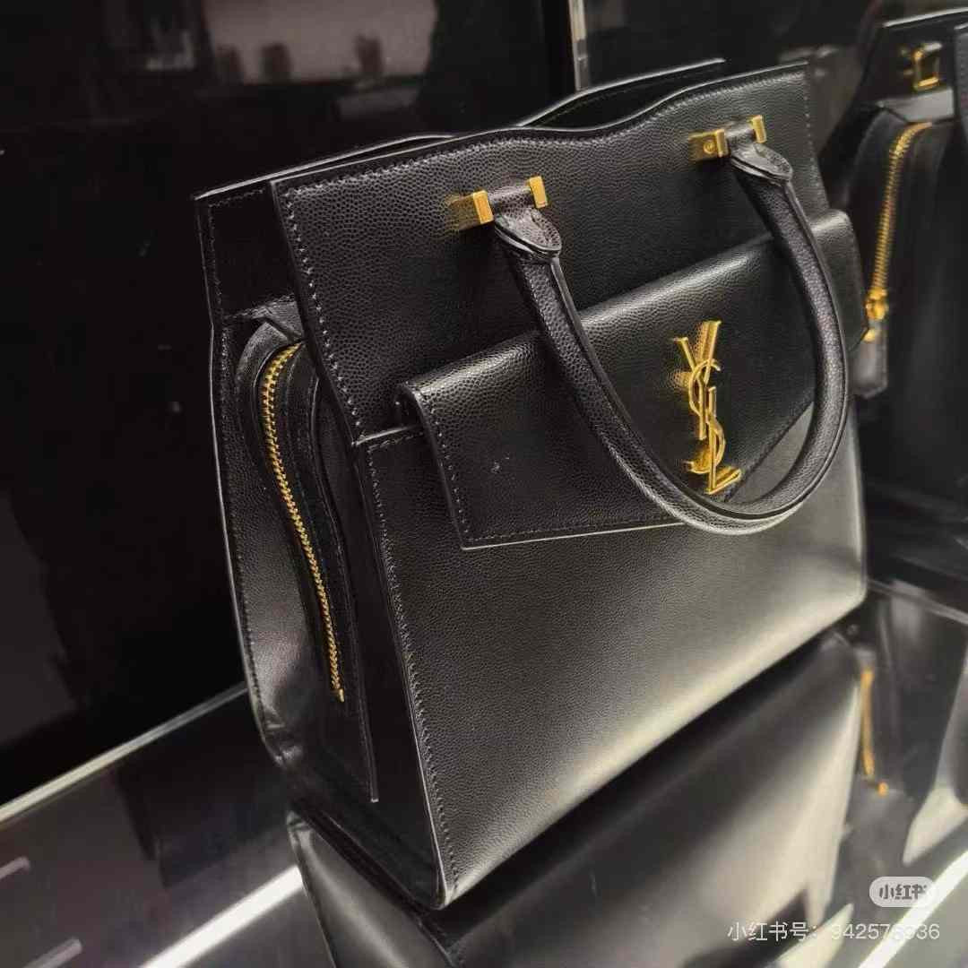 Saint Laurent Sac de Jour Tote in Black Grained Leather - Brand New (7879424606268)