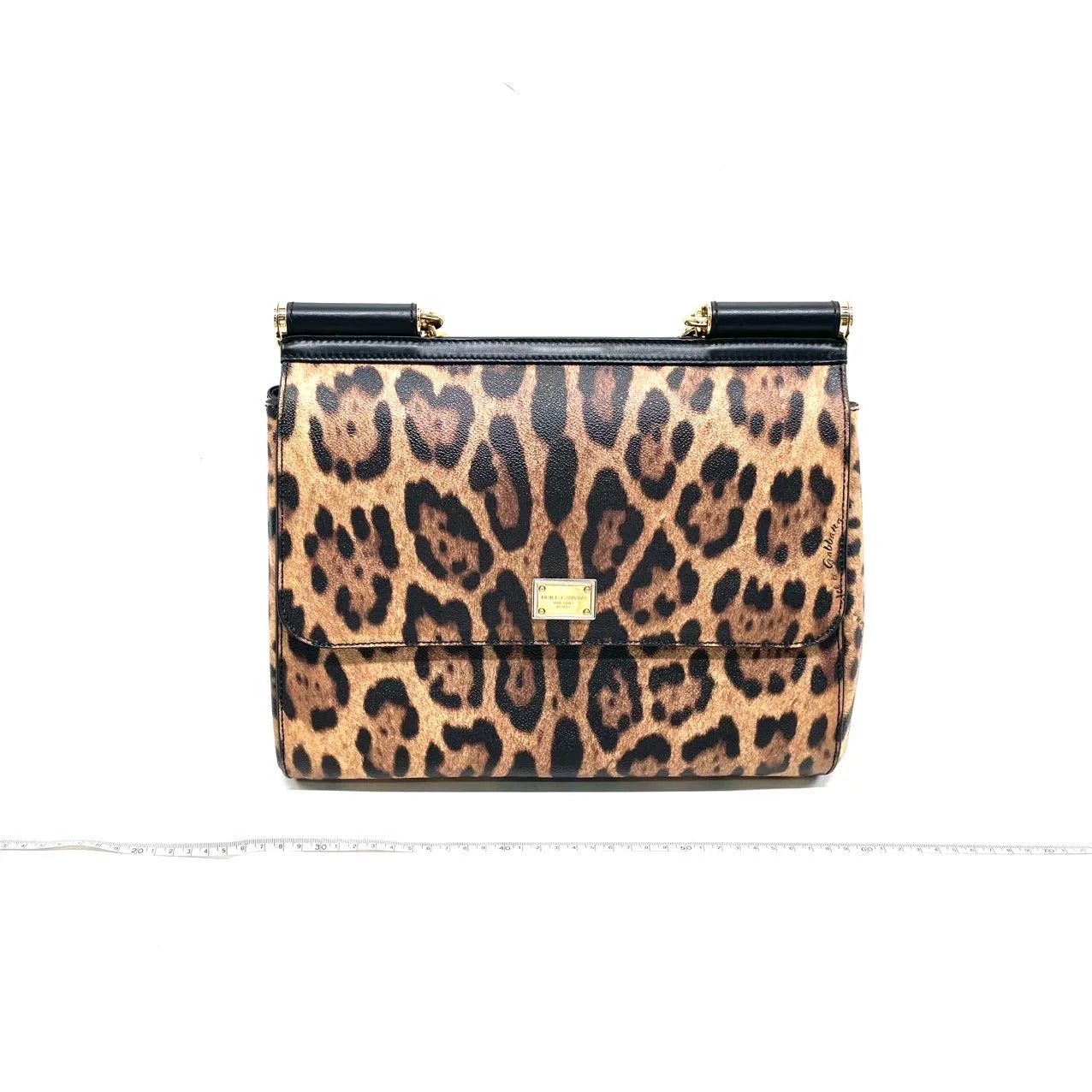 Dolce & Gabbana Miss Sicily Leopard Top Handle Bag 40cm