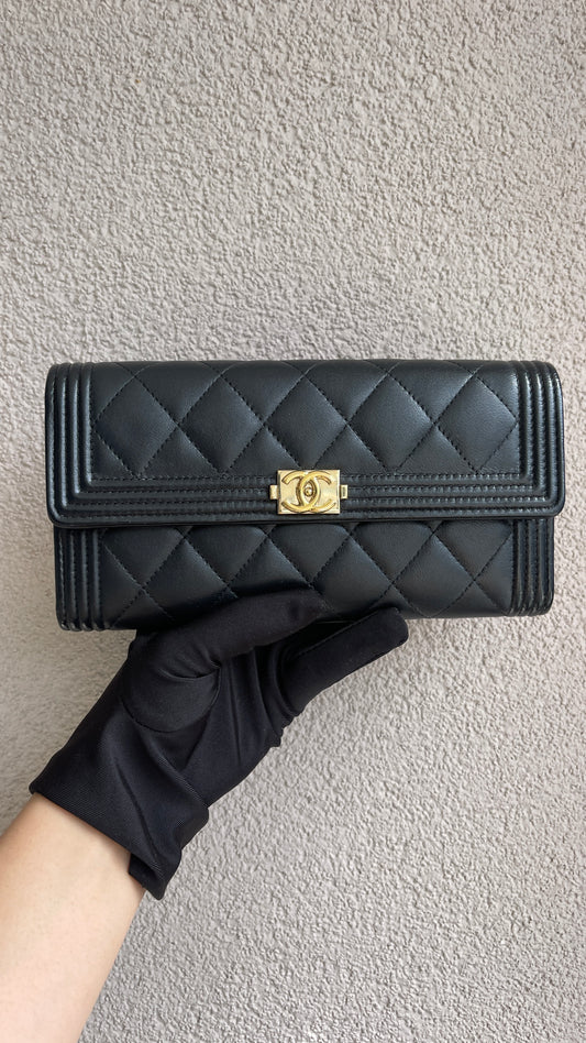 Chanel Boy Long Flap Wallet (7991546740796)