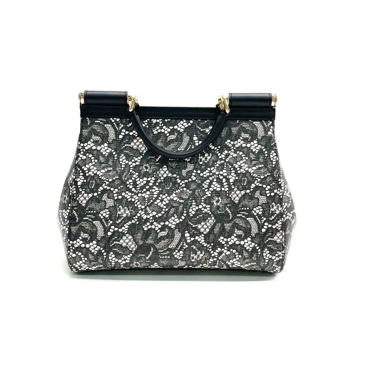 Dolce & Gabbana Miss Sicily Lace Top Handle Bag 26cm (New)