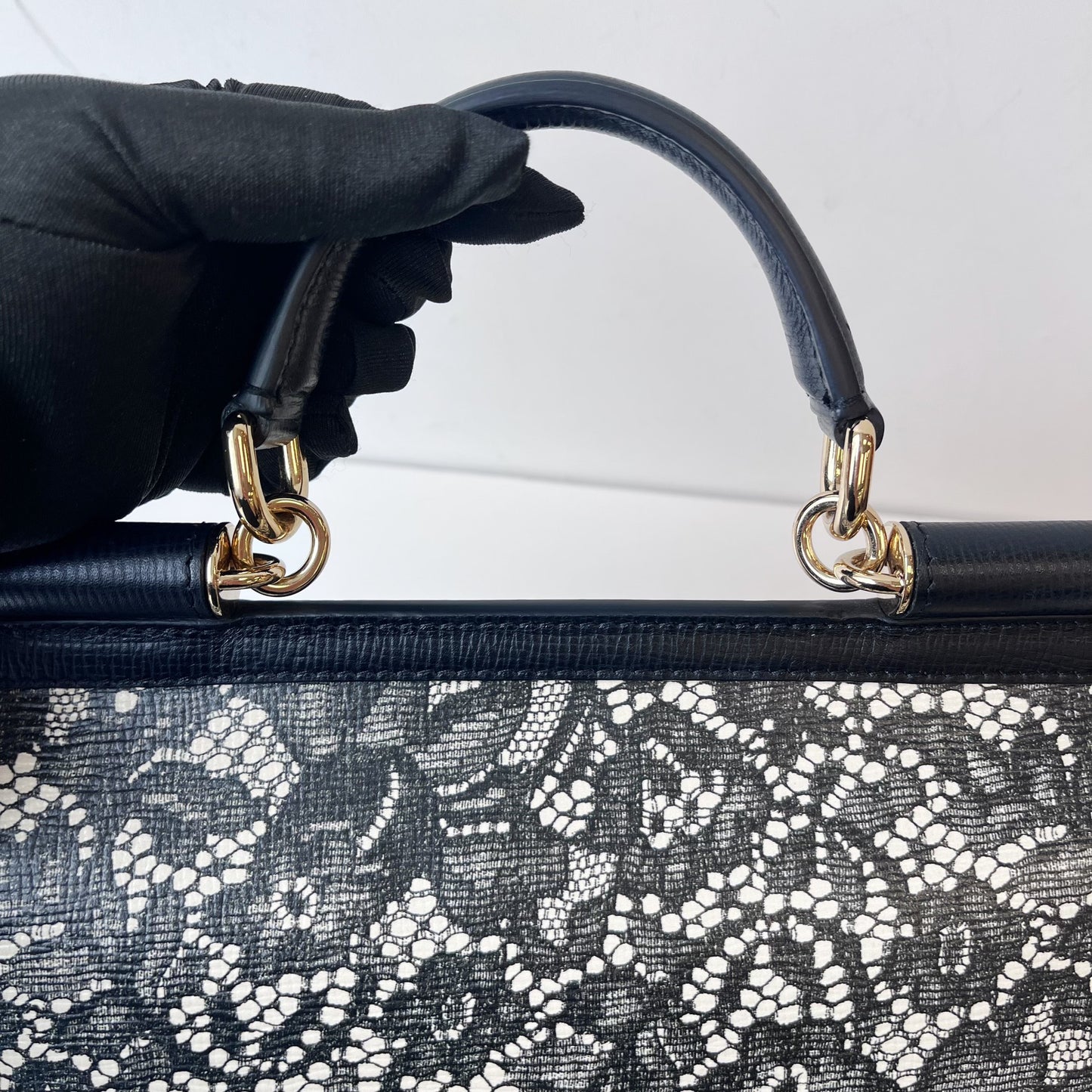Dolce & Gabbana Miss Sicily Lace Top Handle Bag 26cm (New)