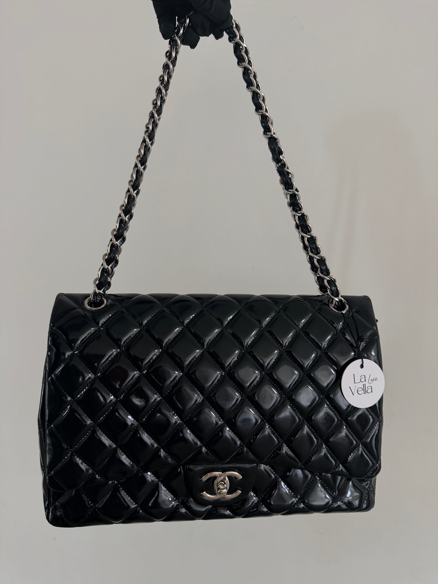 Chanel Classic Flap Jumbo Black Patent Leather