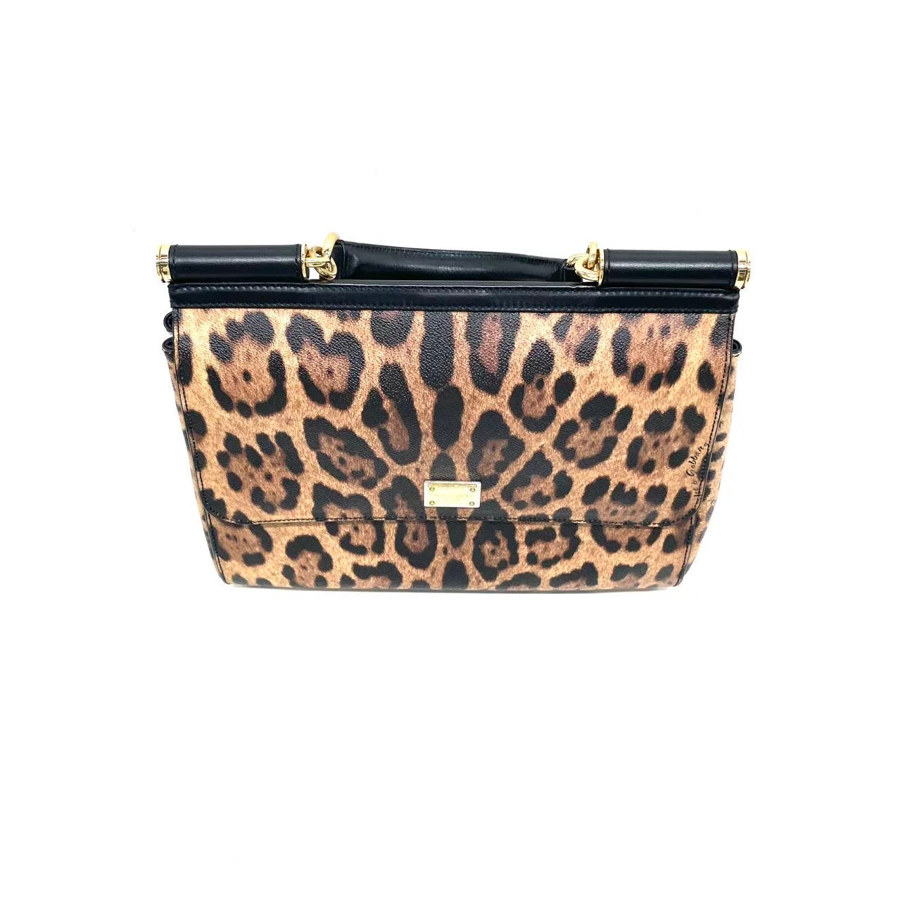 Dolce & Gabbana Miss Sicily Leopard Top Handle Bag 40cm