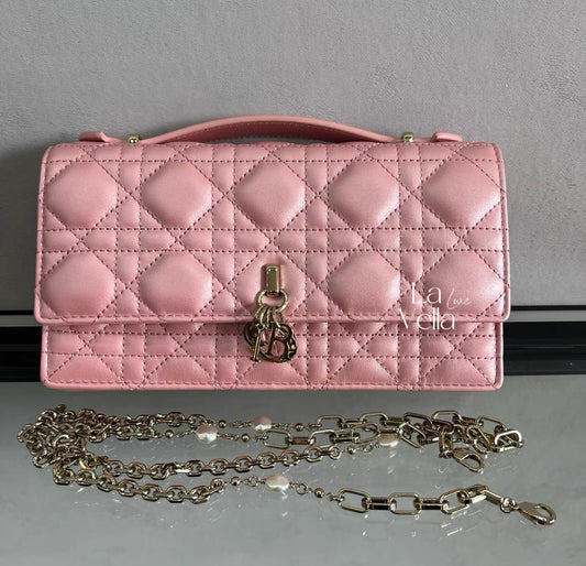 Dior Caro Pouch Pink- Brand New (8006679887932)