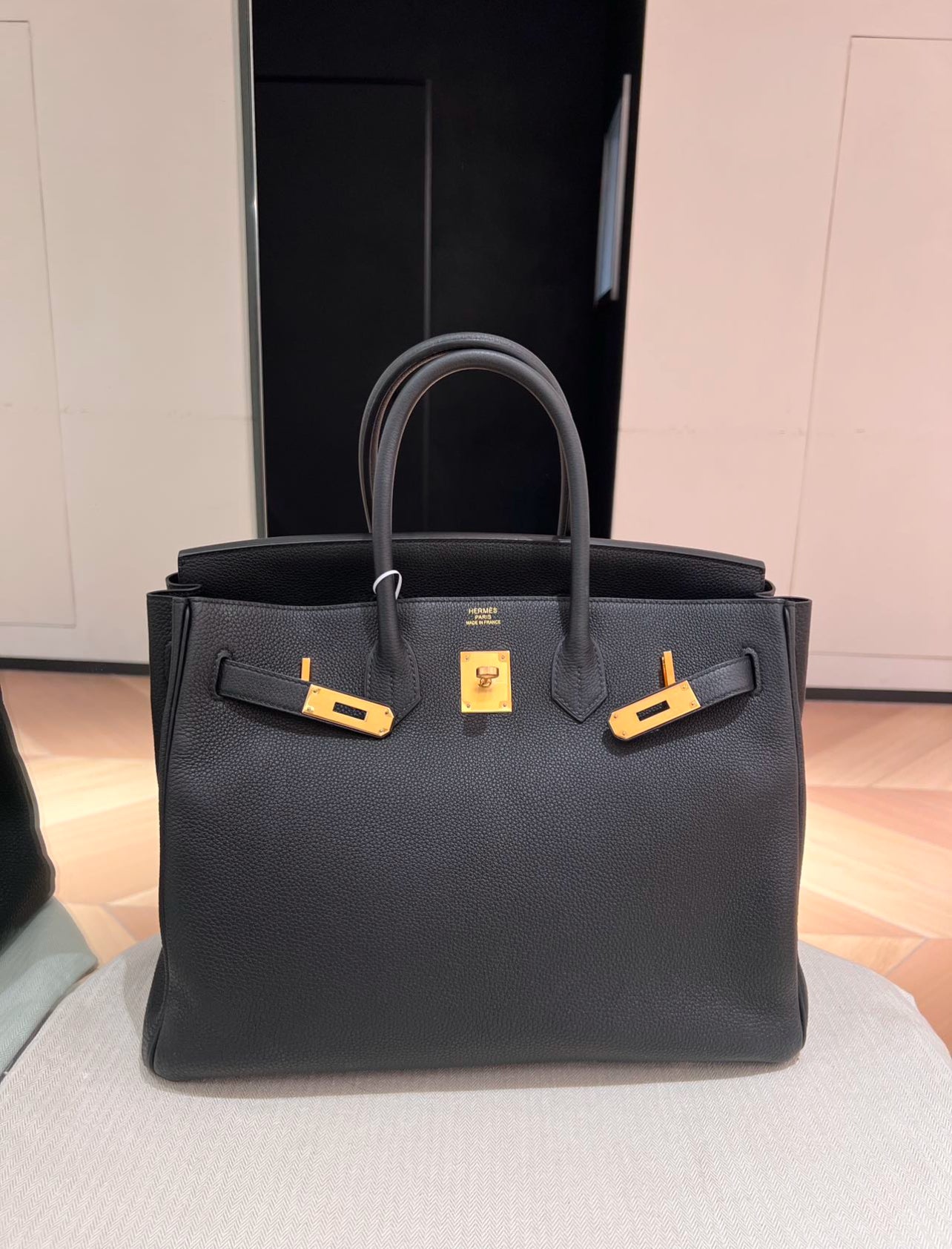 Birkin 35 Black Togo Stamp C (7882808688700)