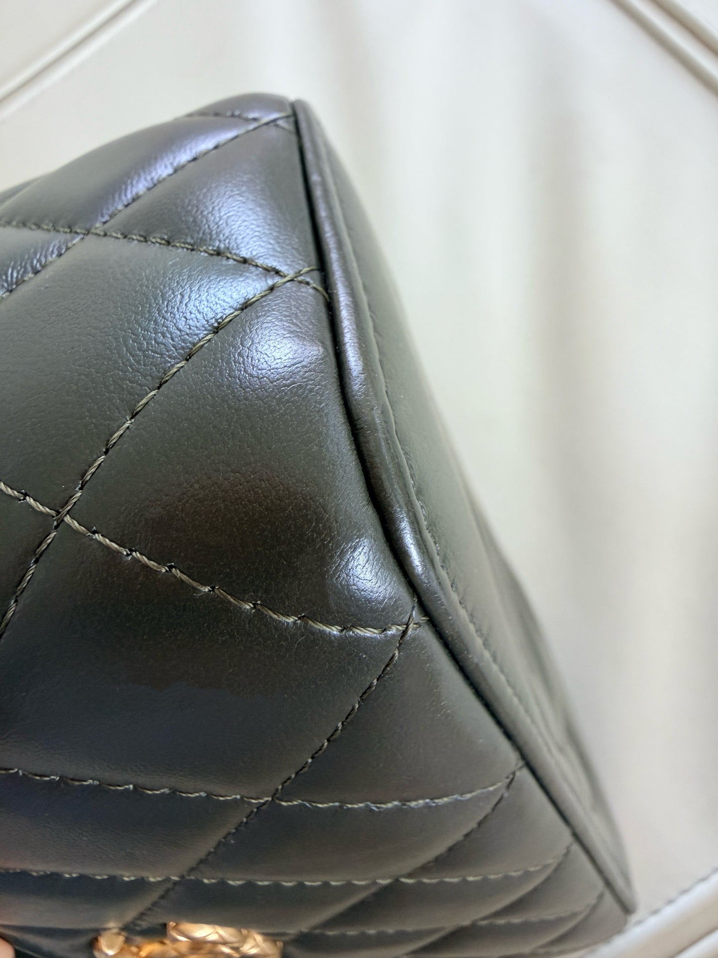 Chanel 23B Quilted Lambskin Vanity Case With Chain