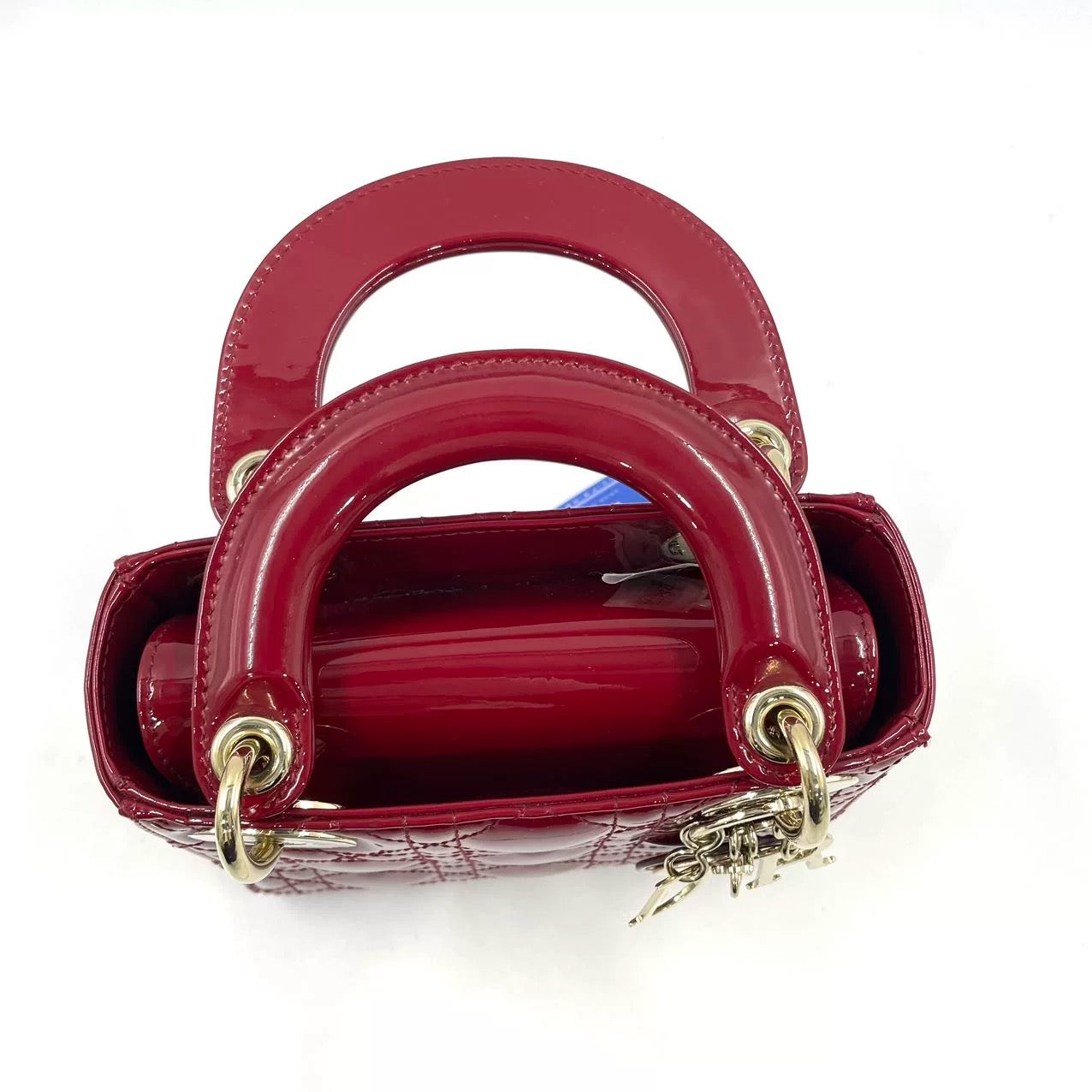 Lady Dior Mini Bag Patent Leather Red (7891262931004)