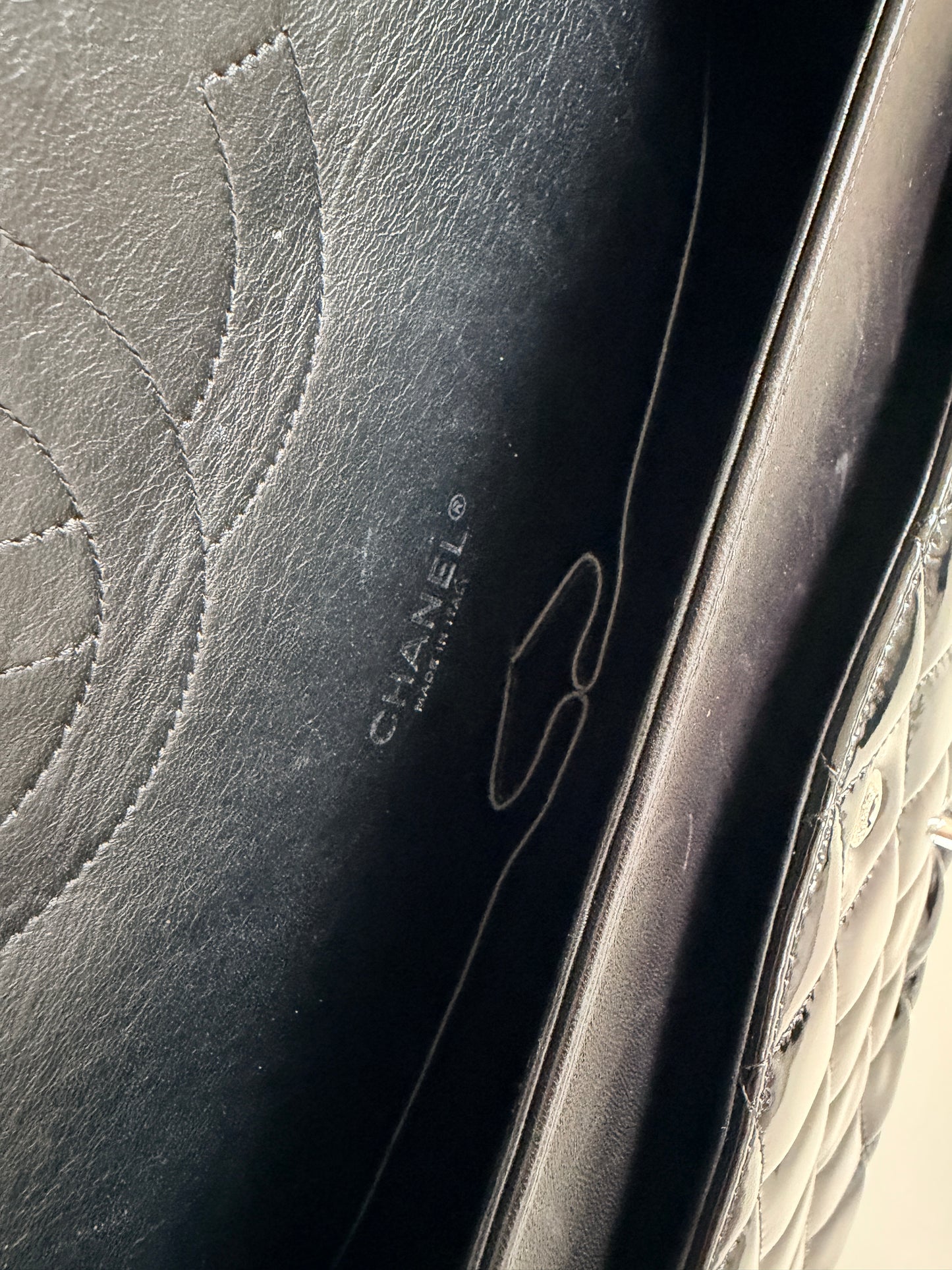 Chanel Classic Flap Jumbo Black Patent Leather