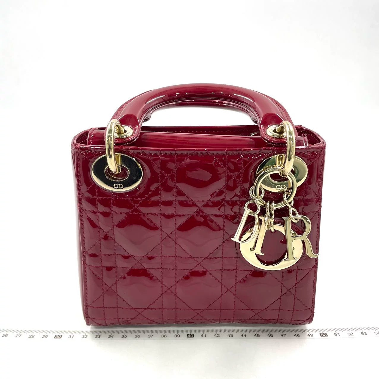 Lady Dior Mini Bag Patent Leather Red (7891262931004)