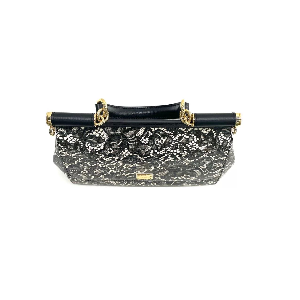 Dolce & Gabbana Miss Sicily Lace Top Handle Bag 26cm (New)