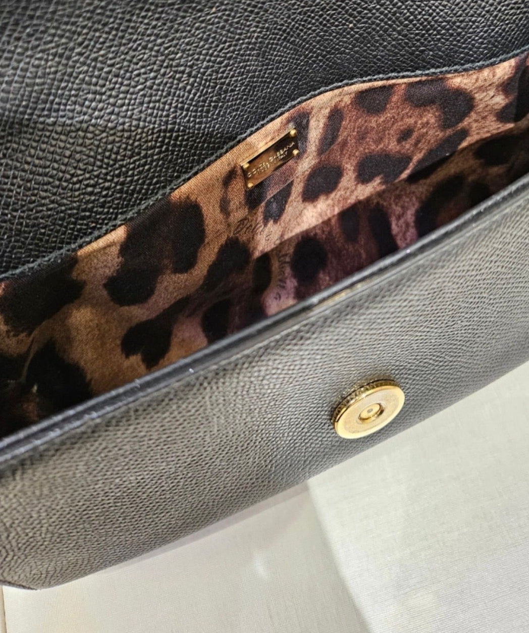 Dolce & Gabbana Sicily Mini 19 Black Leather Bag