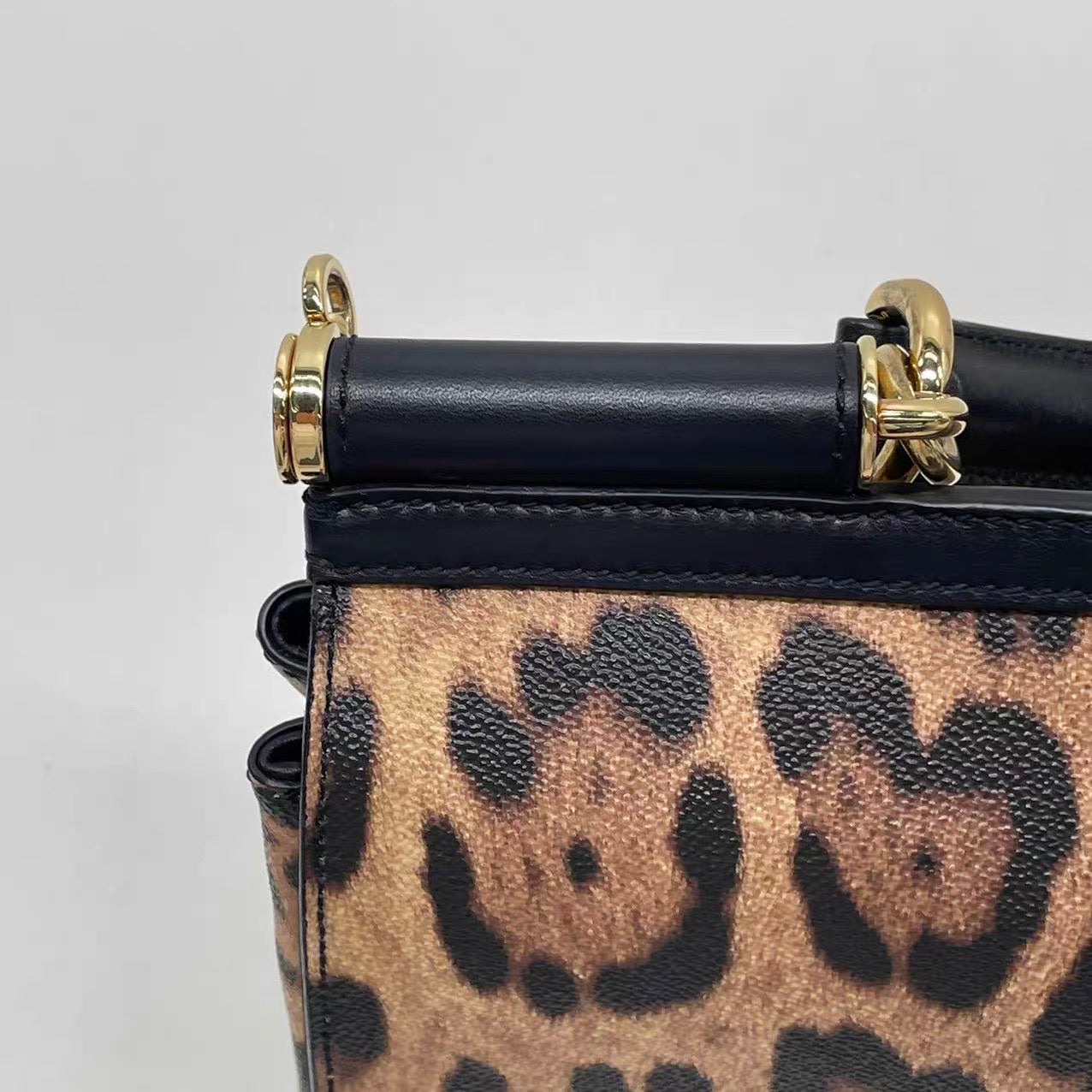 Dolce & Gabbana Miss Sicily Leopard Top Handle Bag 40cm